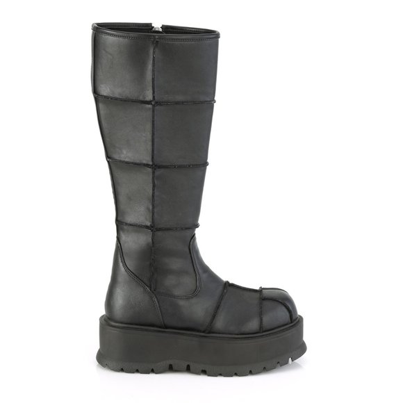Gothic Platform Combat Moto Knee High Boots